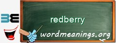 WordMeaning blackboard for redberry